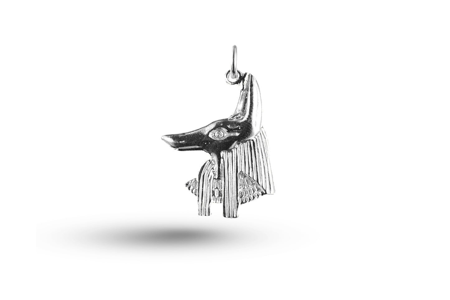 Luxury white gold Anubis charm.
