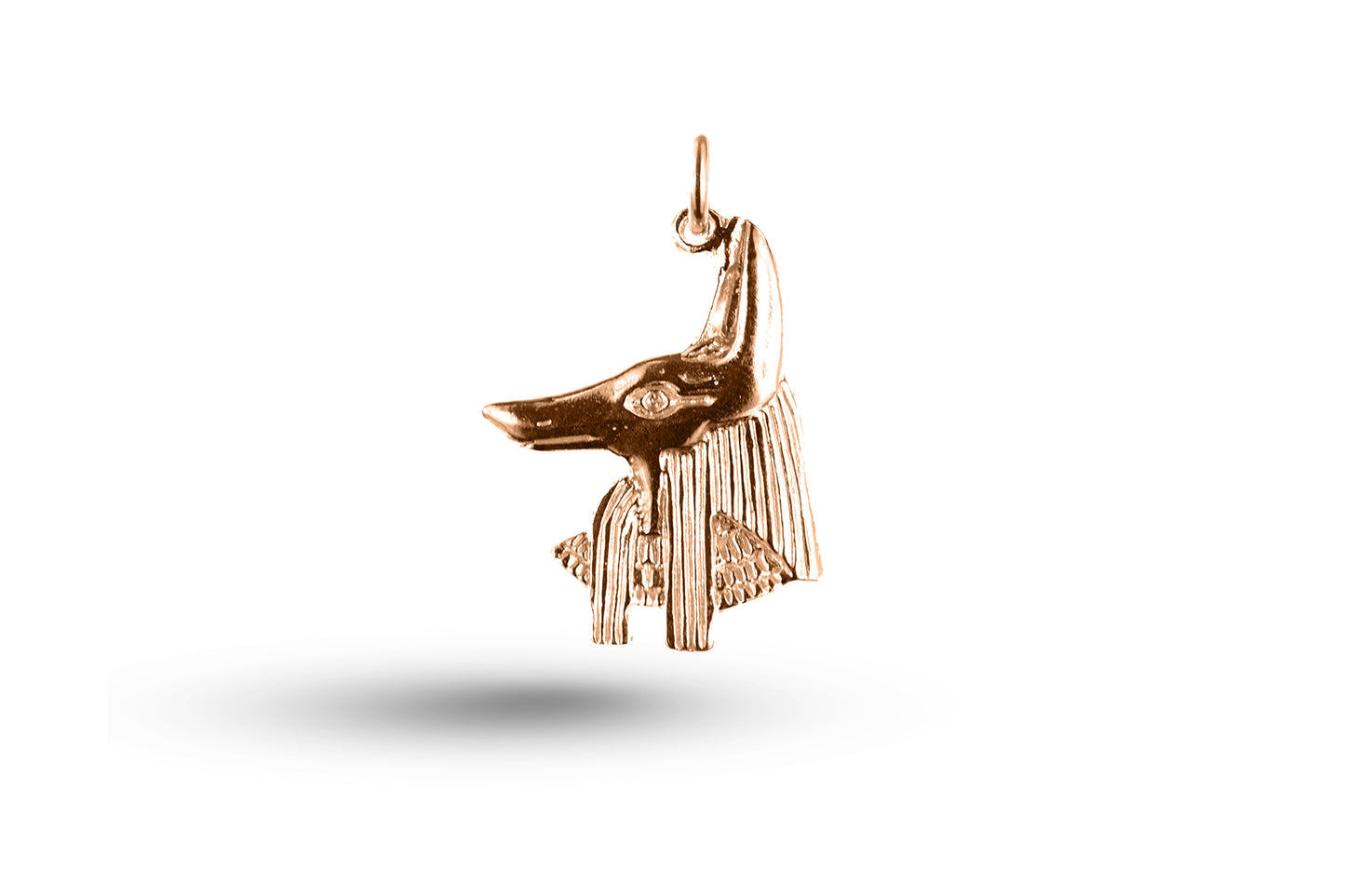 Luxury rose gold Anubis charm.