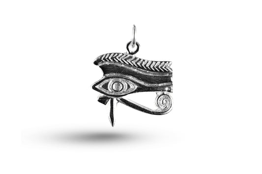 White gold Eye of Horus charm.