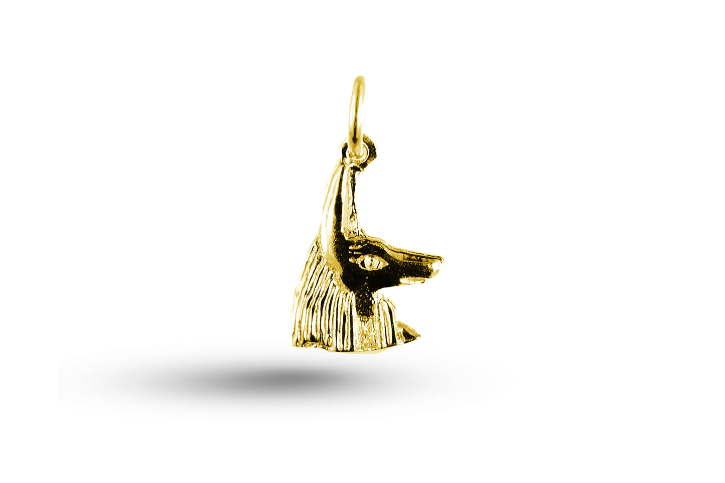 Yellow gold Anubis charm.