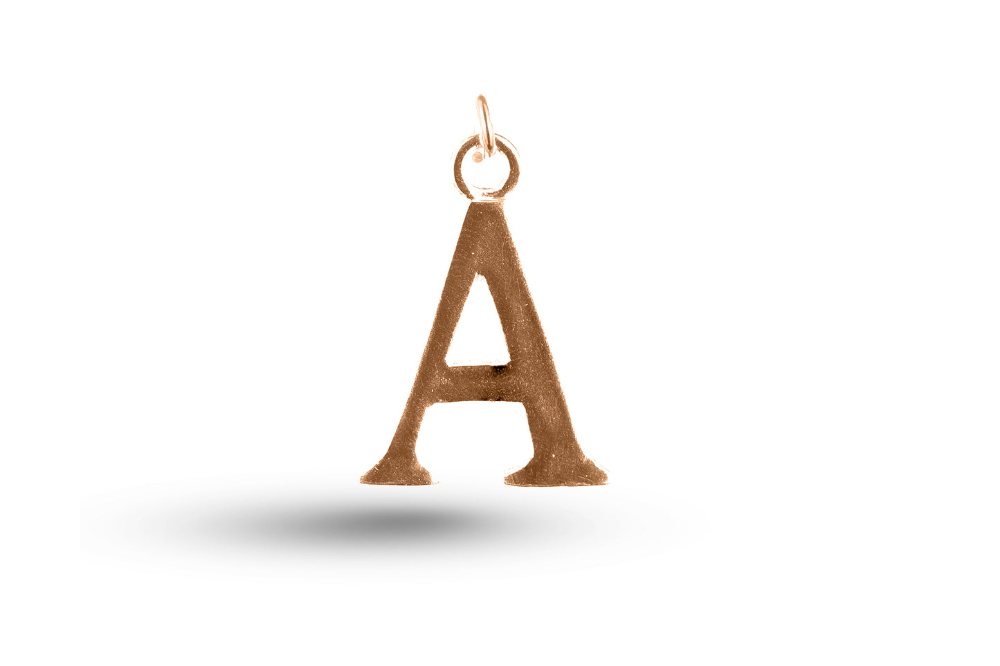 Rose gold Alphabet Letter charm.