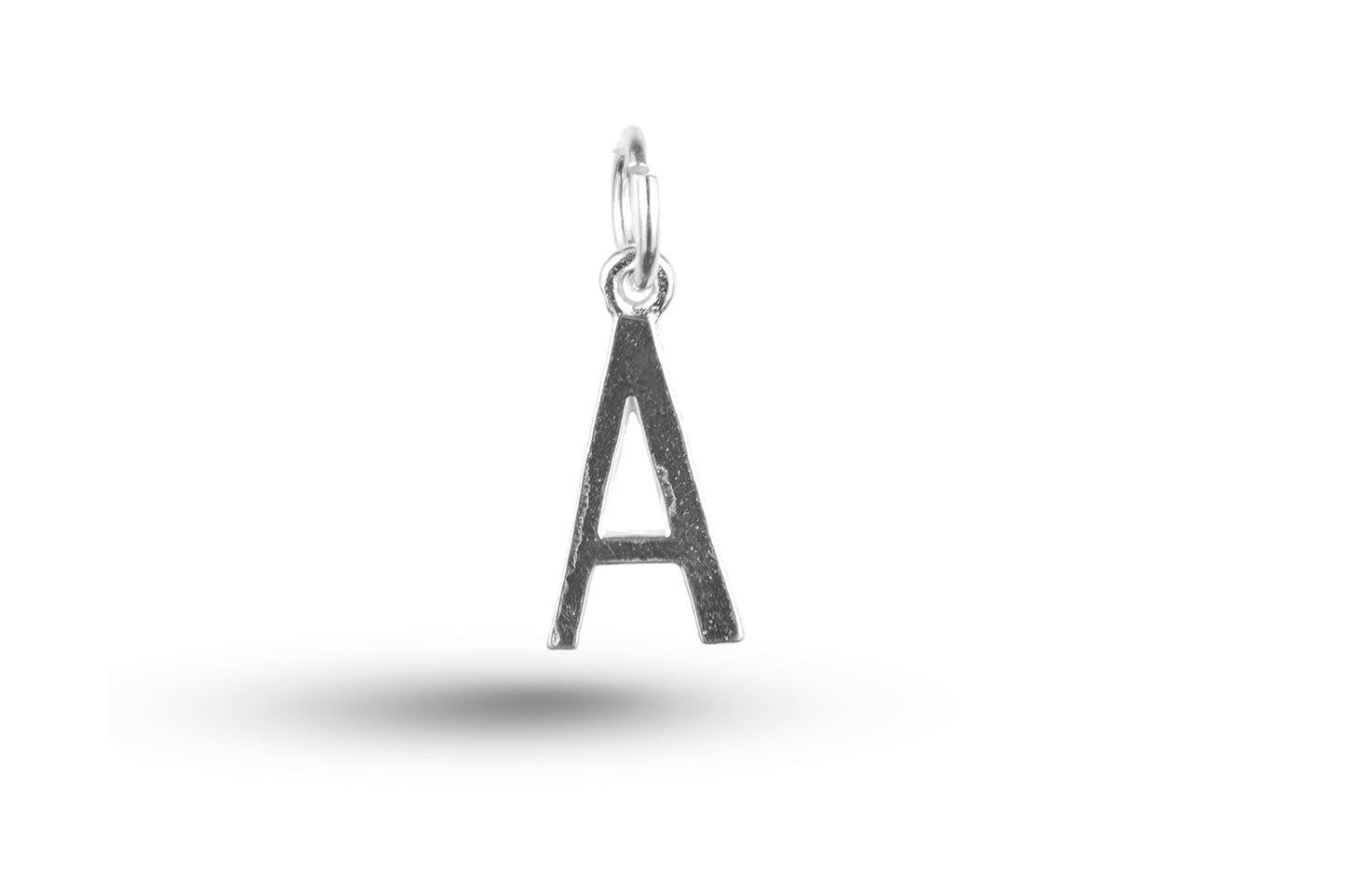 Silver Alphabet A Letter charm.