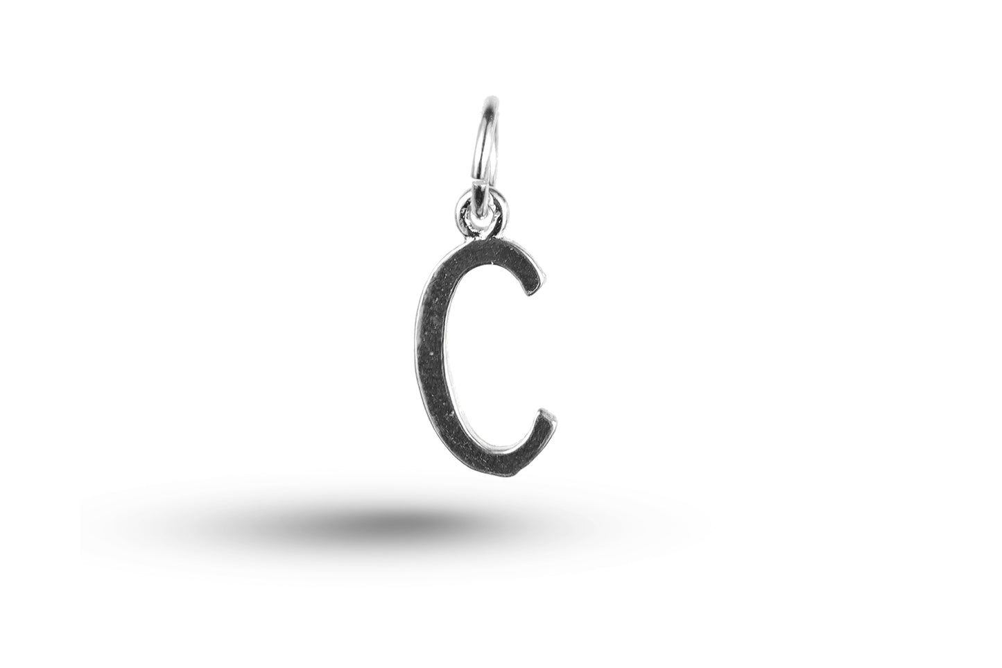 Silver Alphabet C Letter charm.