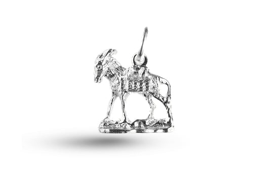 White gold Religious Donkey charm.