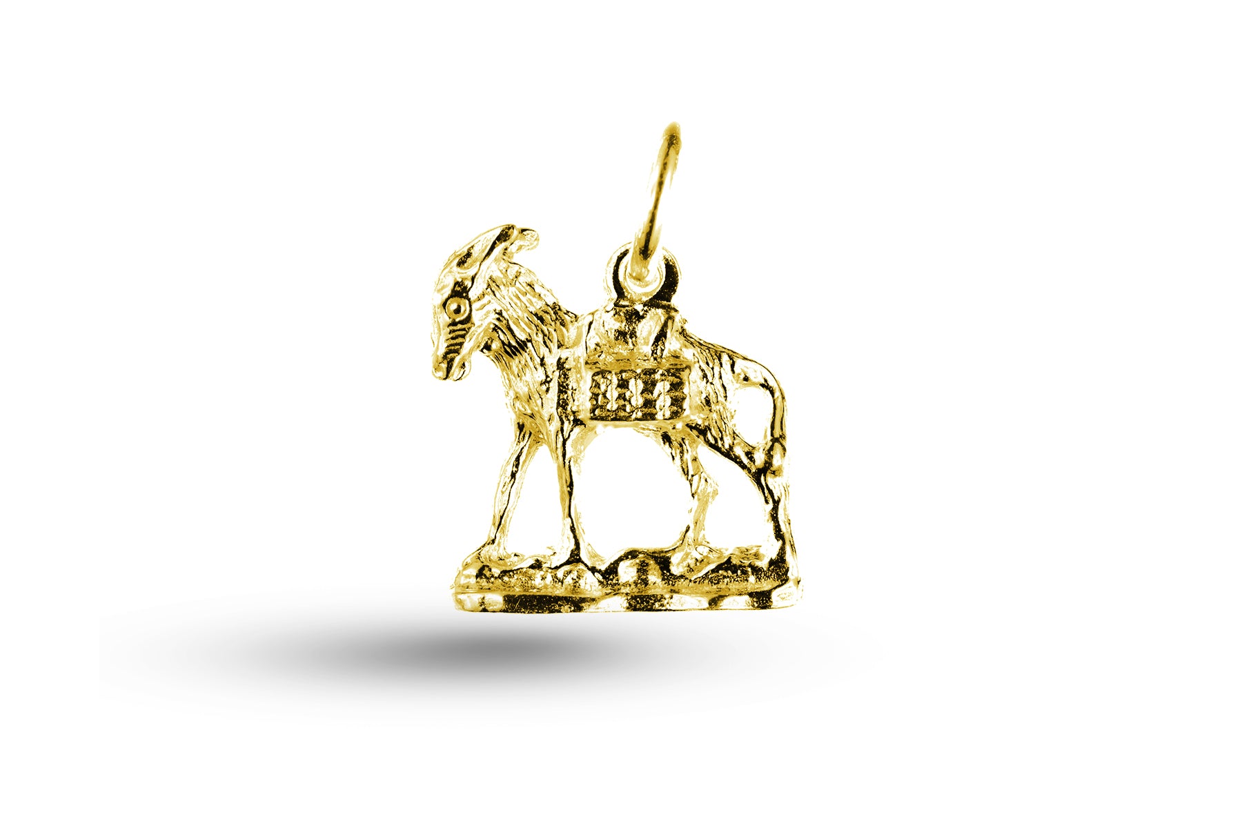Yellow gold Religious Donkey charm.