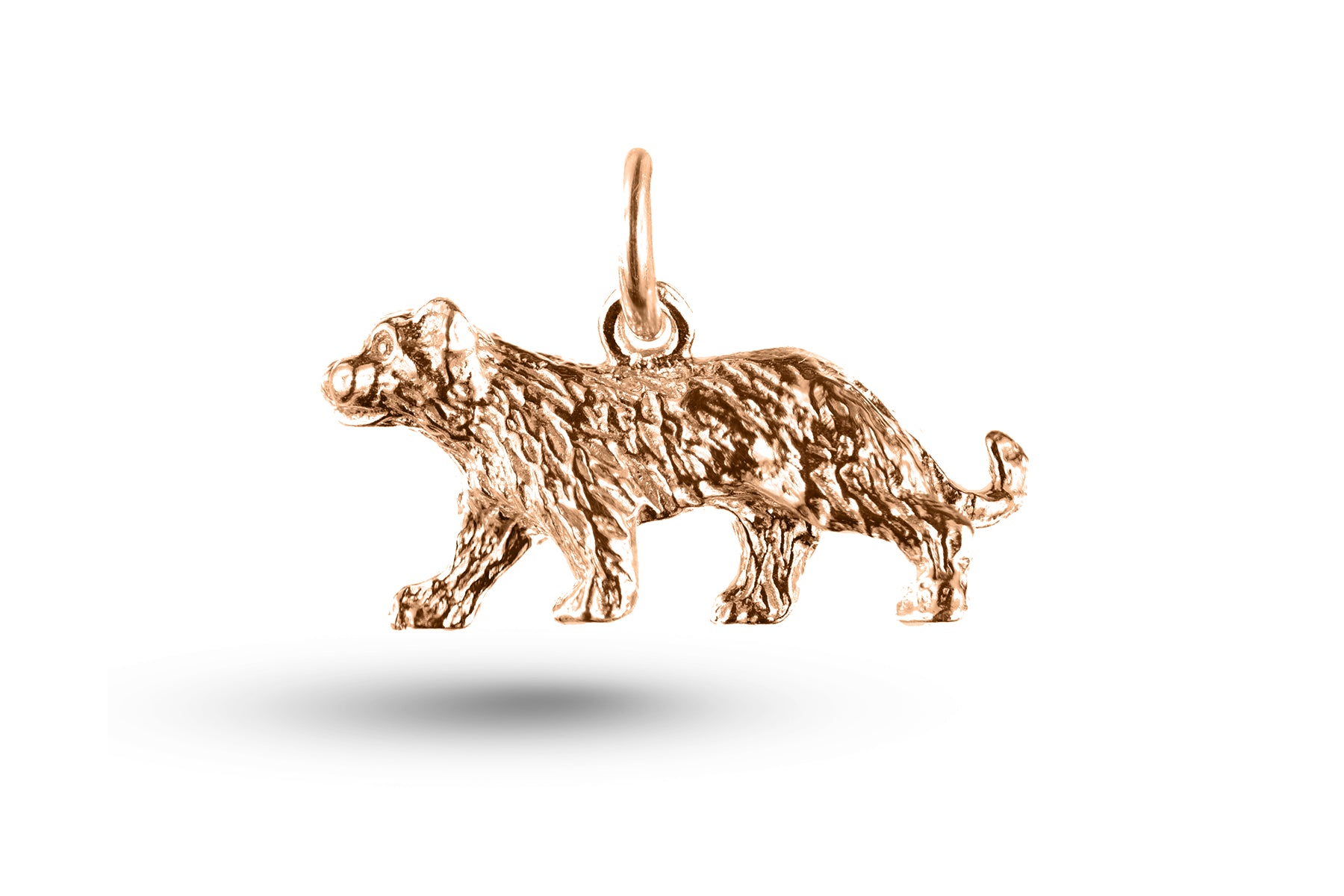 Rose gold Puma charm.