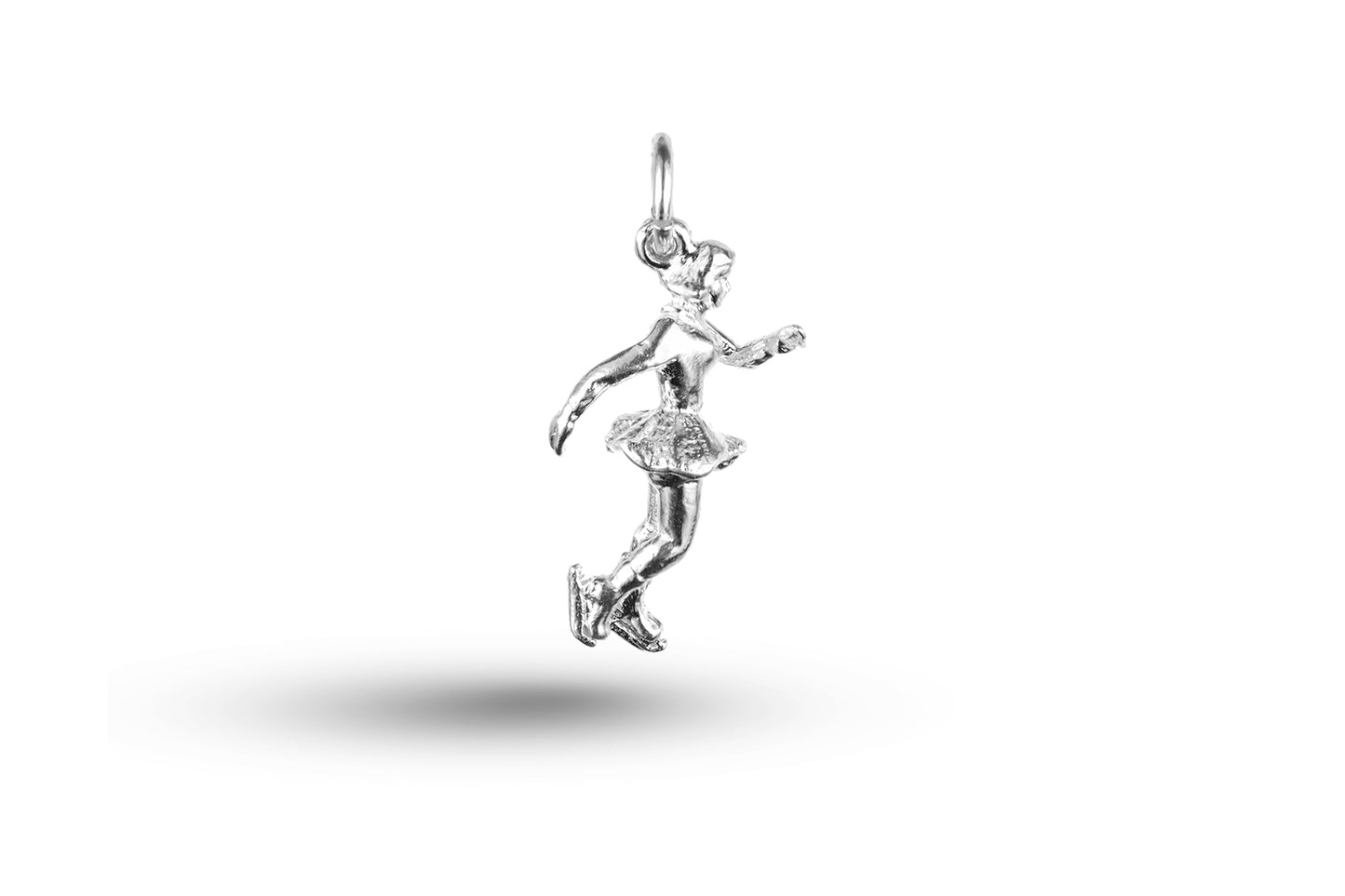White gold Ice Skater charm.