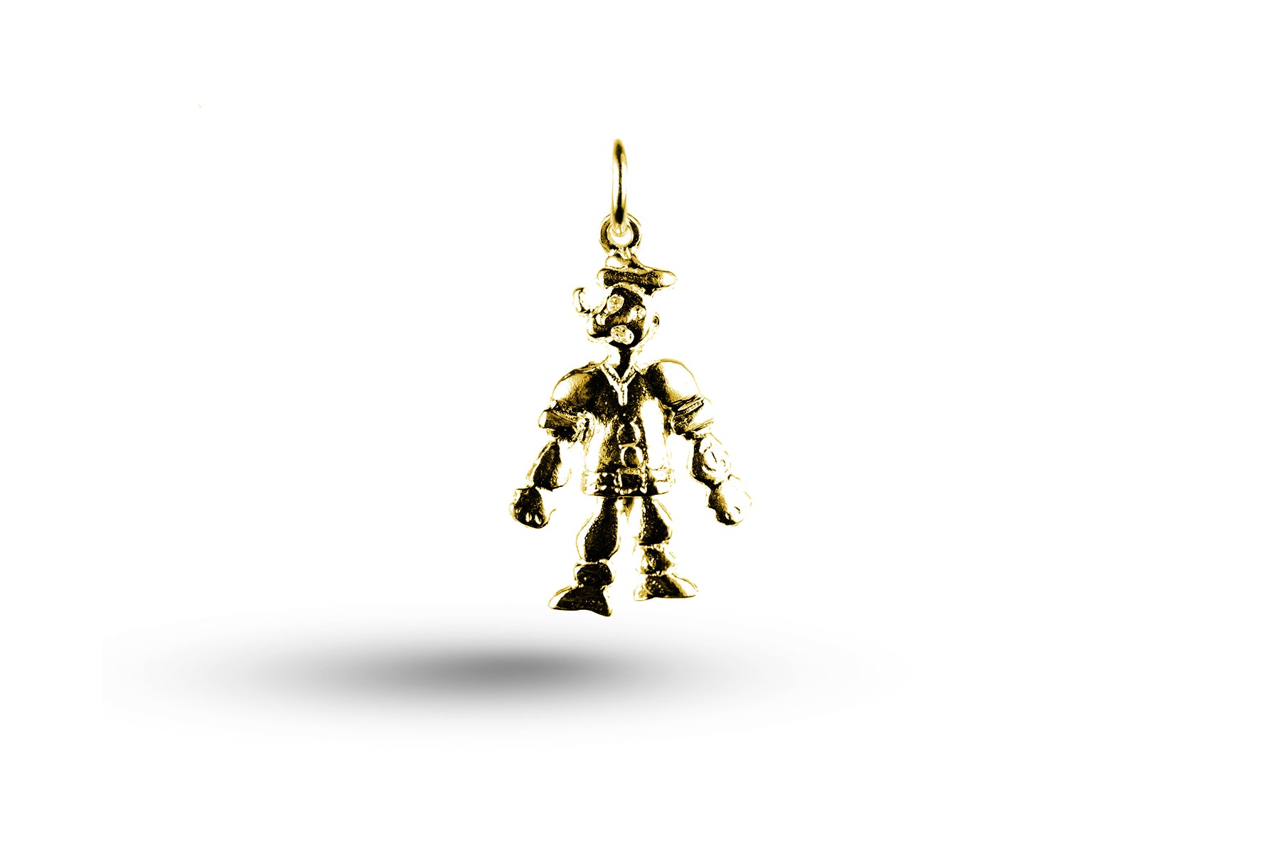 Yellow gold Popeye charm.