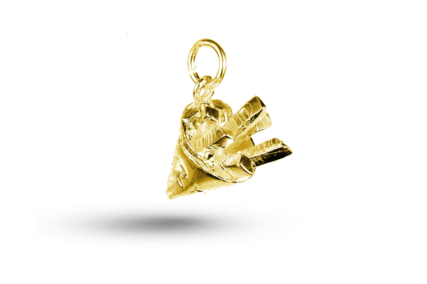 Yellow gold Cone of Chips charm.