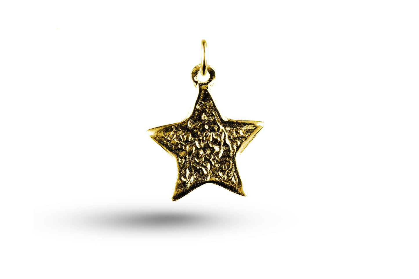 Luxury yellow gold Angel star charm.