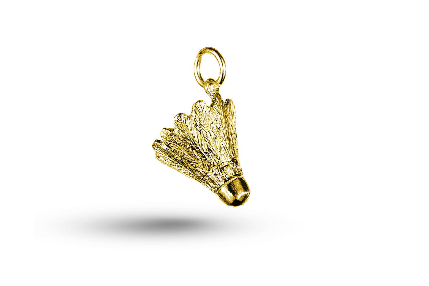 Yellow gold Shuttlecock charm.