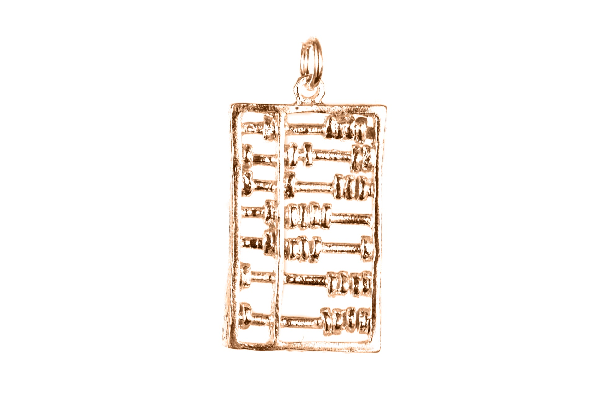 Luxury rose gold abacus charm.