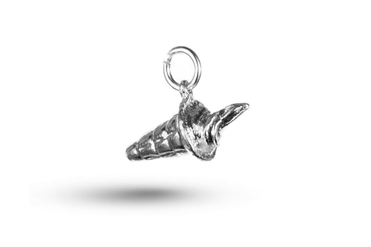 Luxury white gold 99 ice cream cone charm.