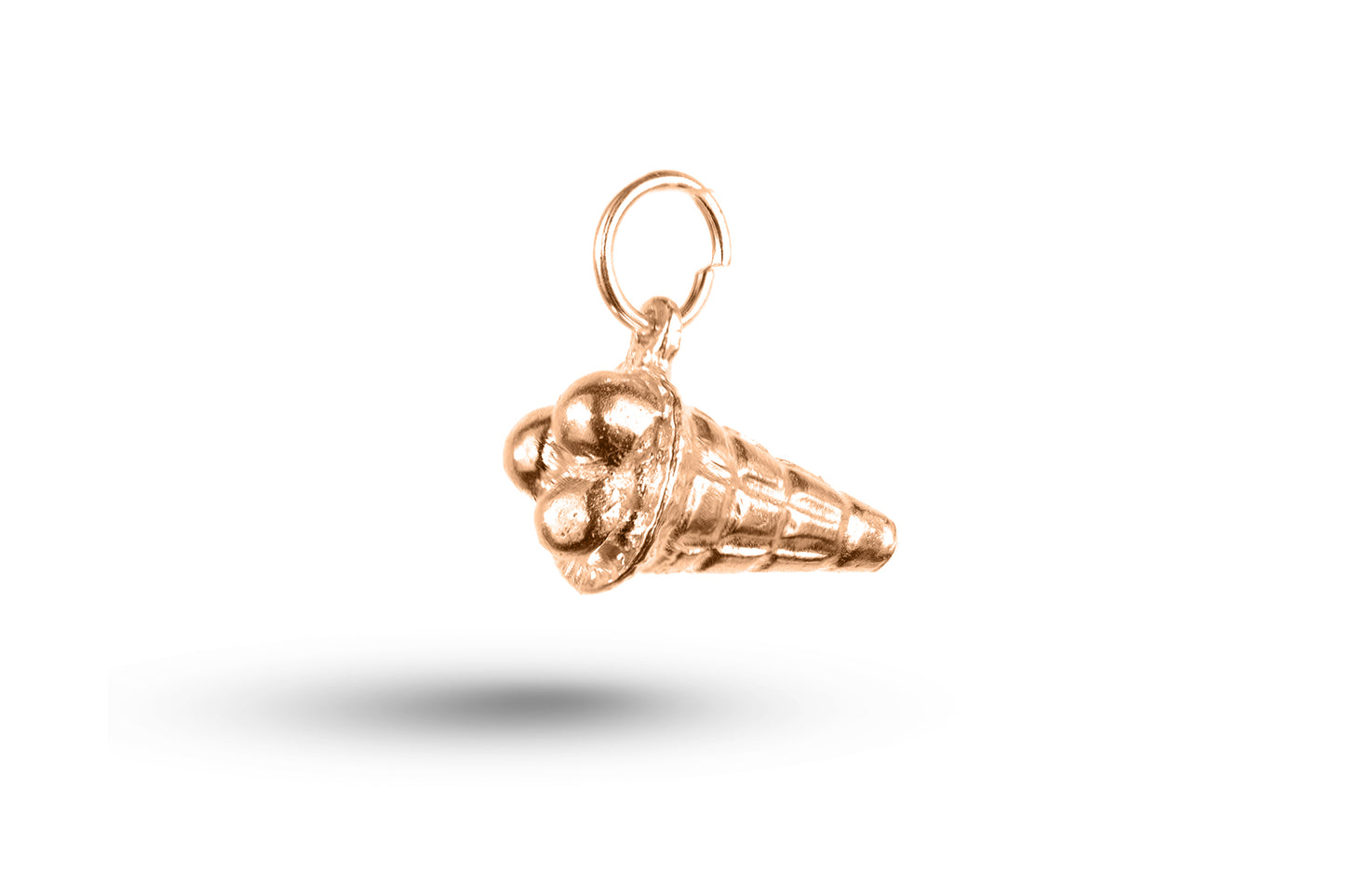 Rose gold Ice Cream Cone charm.