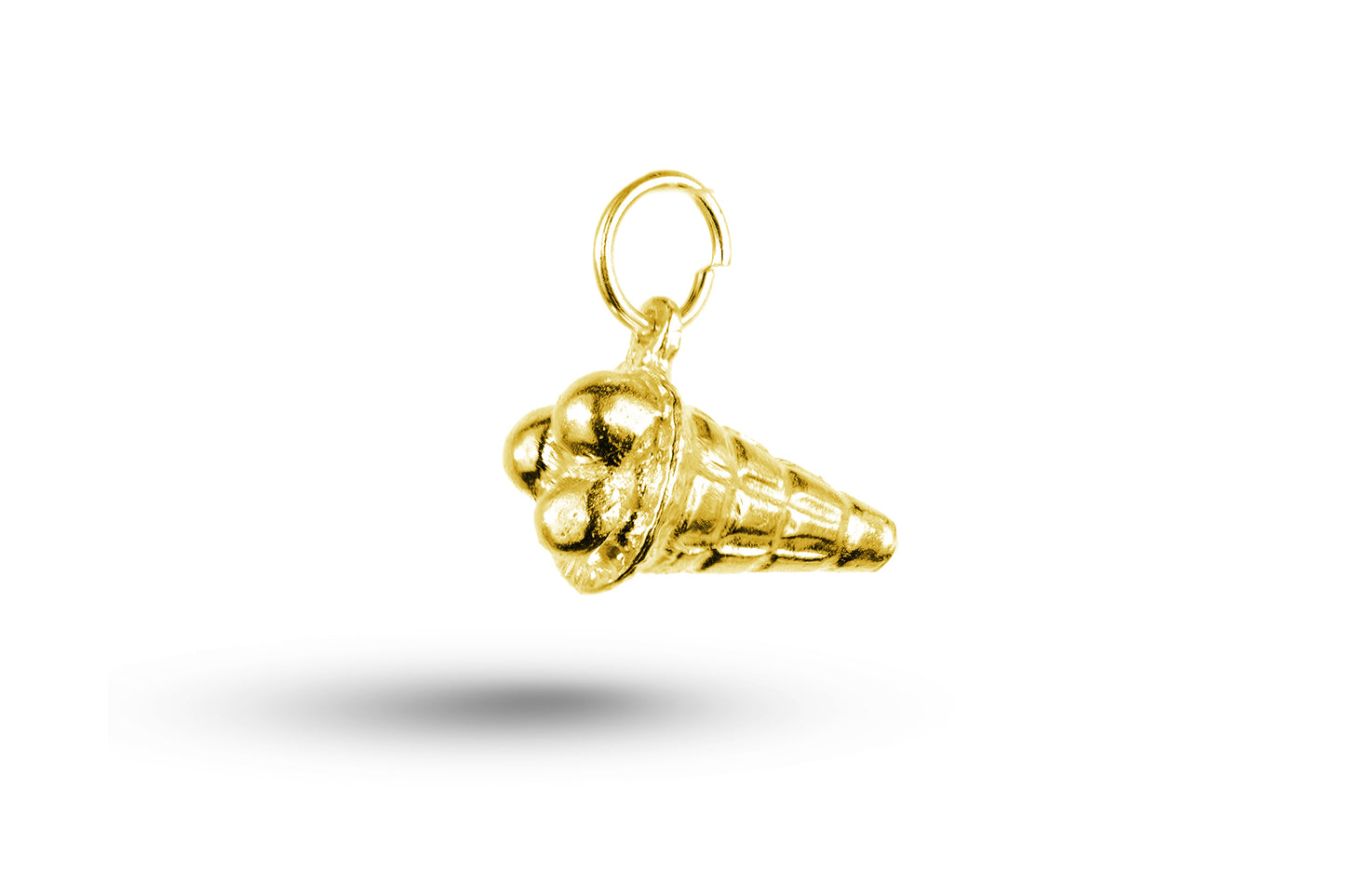 Yellow gold Ice Cream Cone charm.