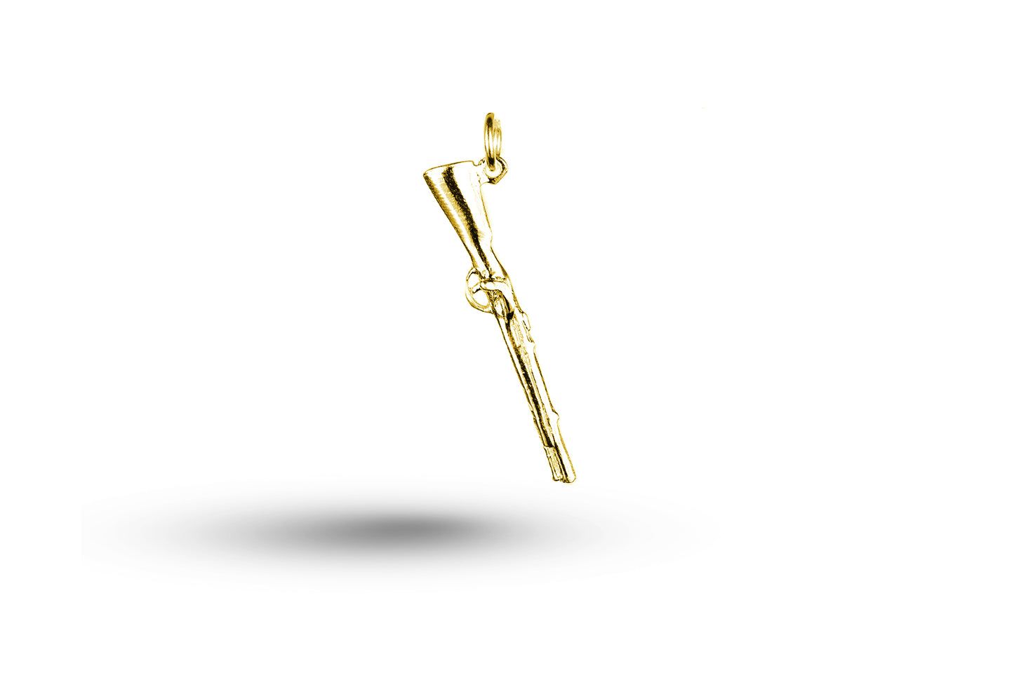 Yellow gold Rifle Gun charm.