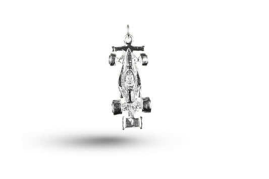White gold Racing Car charm.
