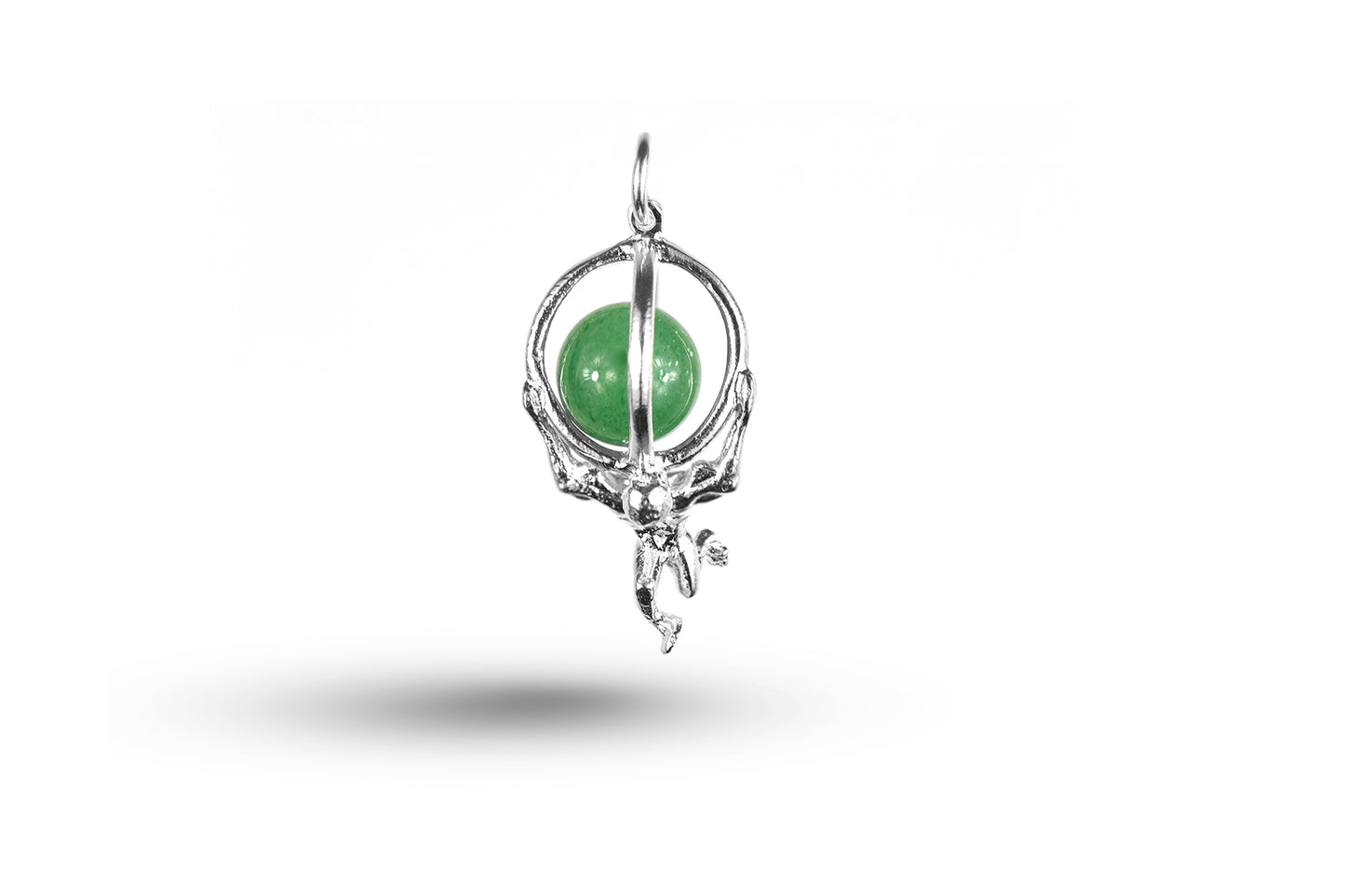 Luxury white gold Atlas charm.
