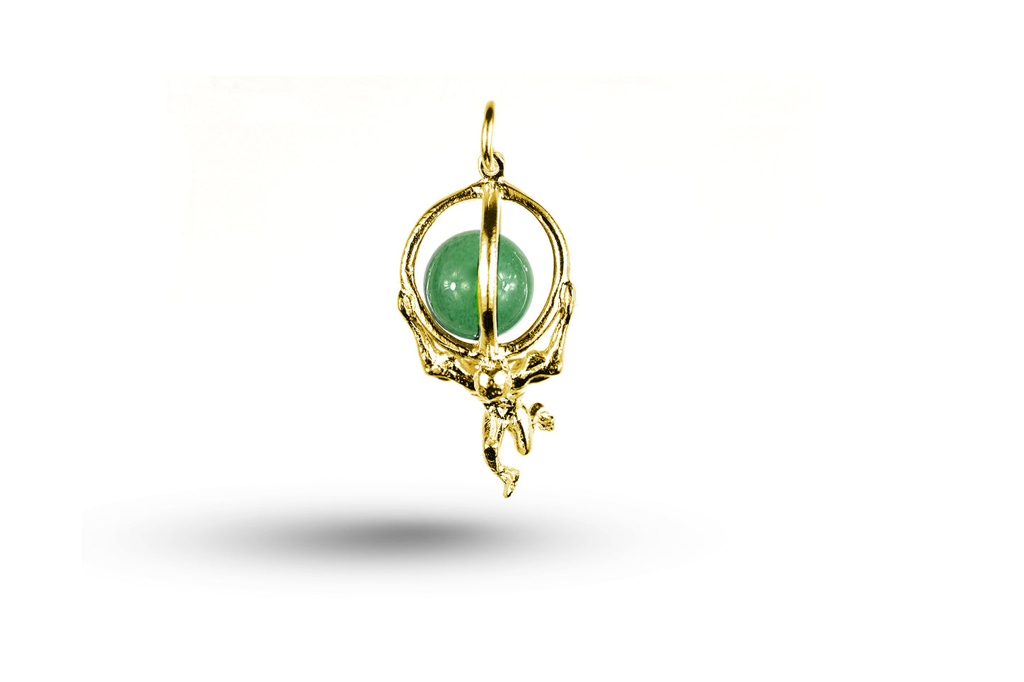 Luxury yellow gold Atlas charm.