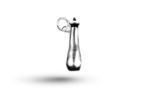 White gold Vinegar Bottle charm.