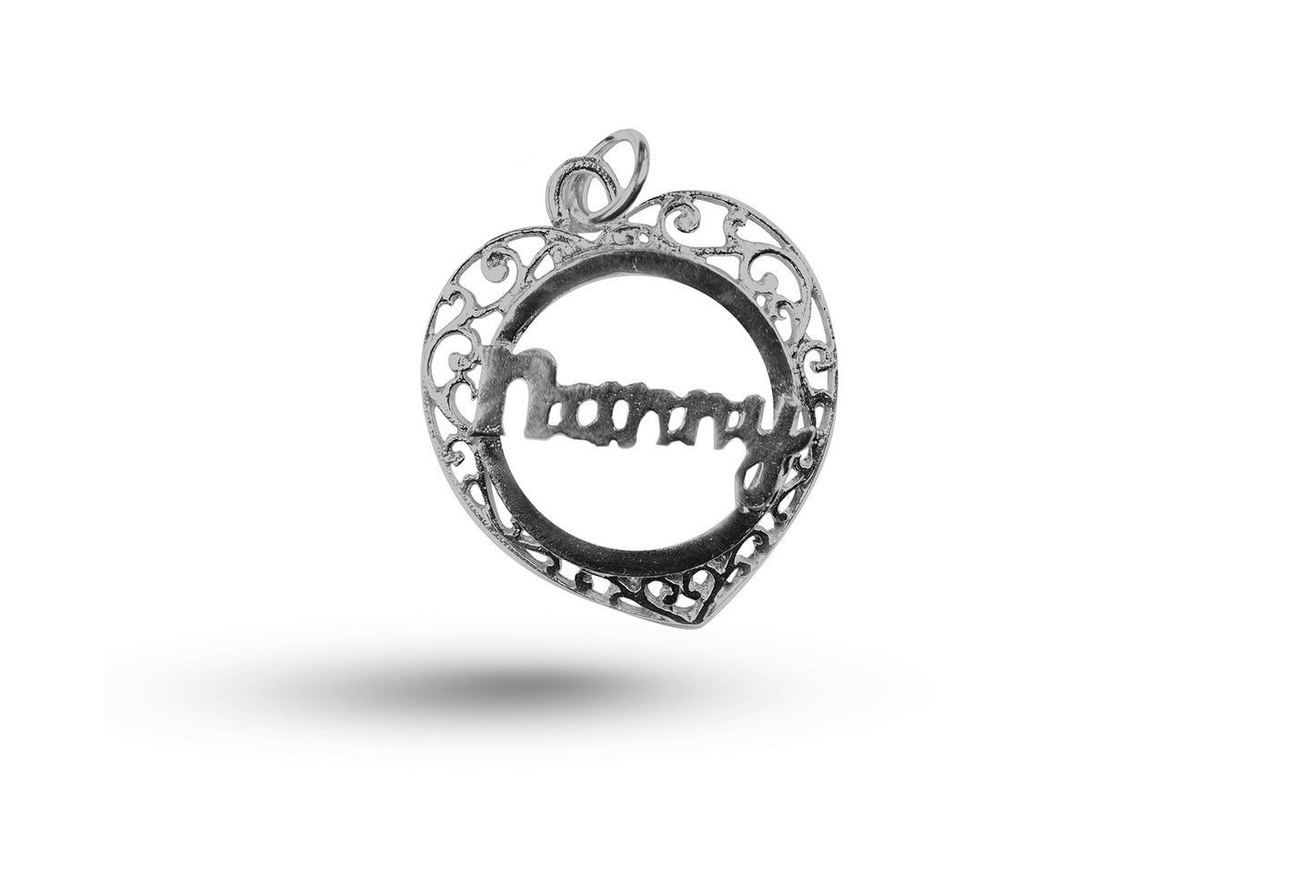 White gold Nanny in Heart charm.