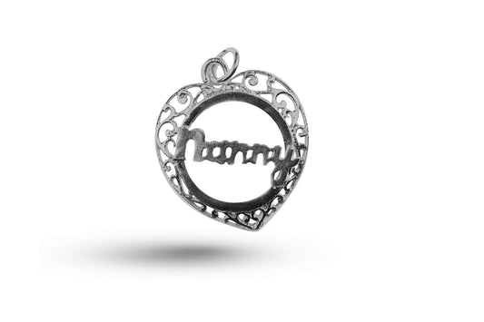 White gold Nanny in Heart charm.