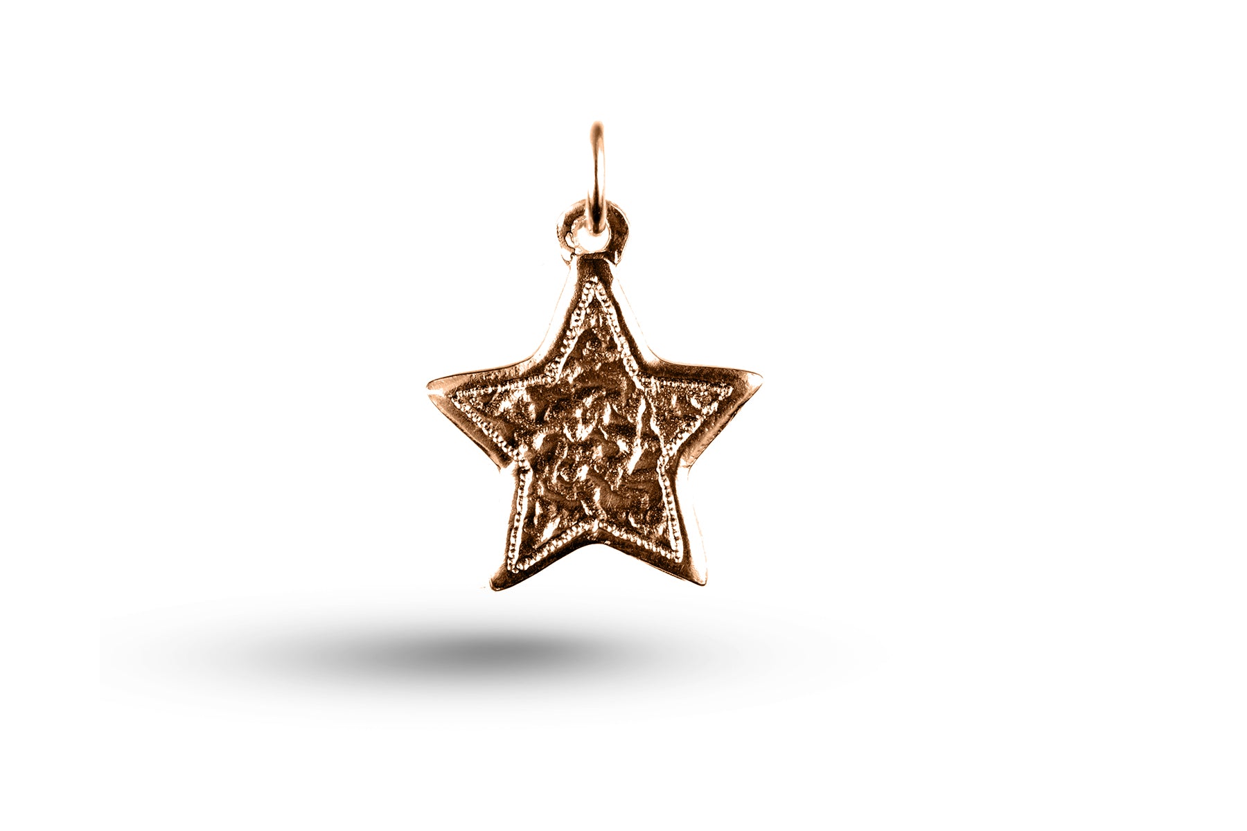 Rose gold Speckled Star charm.