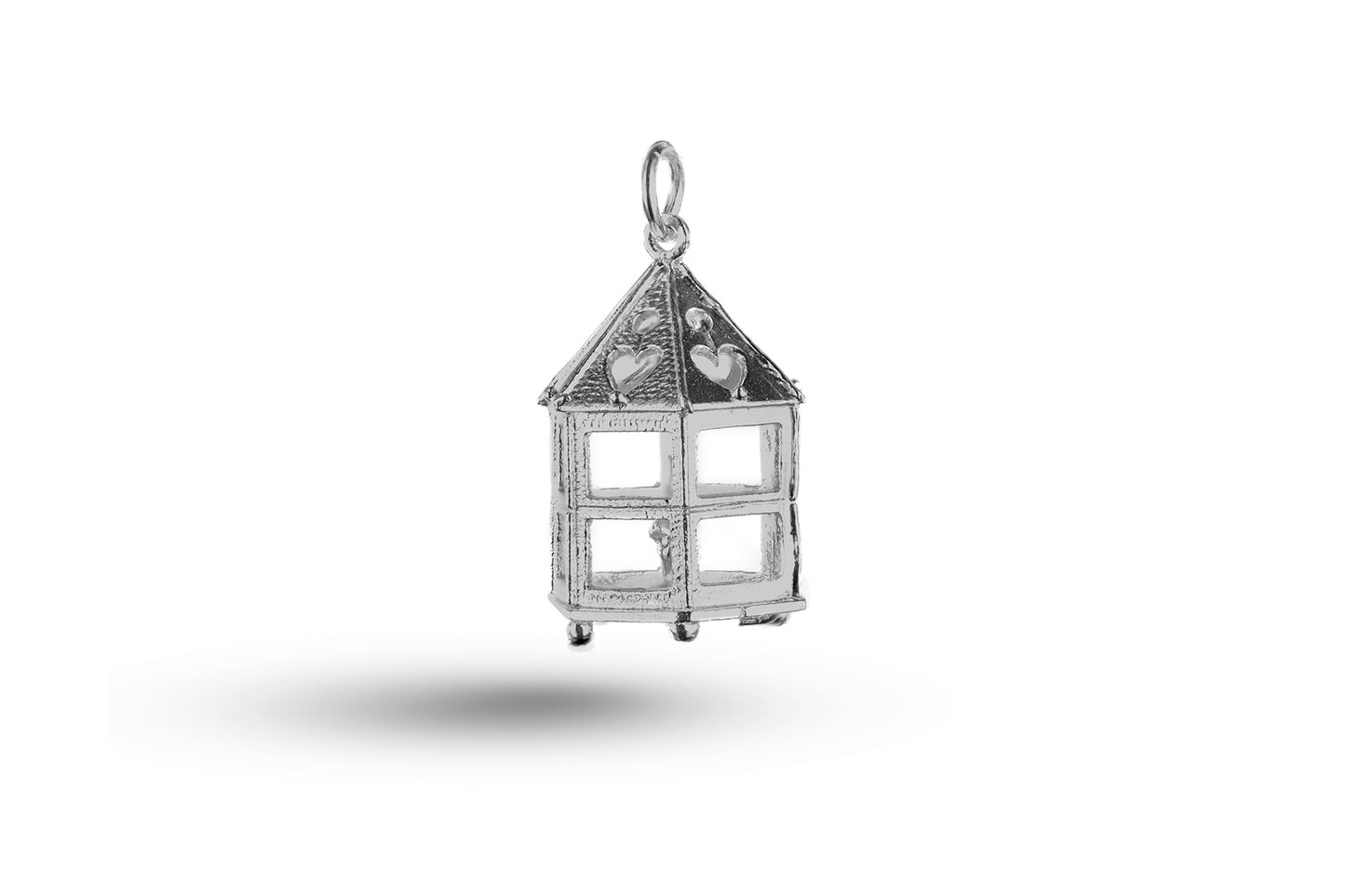 White gold Hexagon Lantern charm.