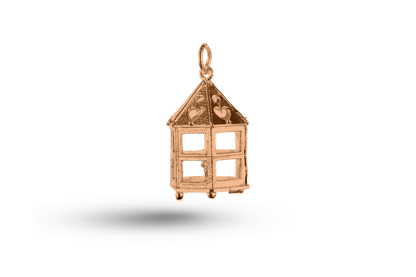 Rose gold Hexagon Lantern charm.
