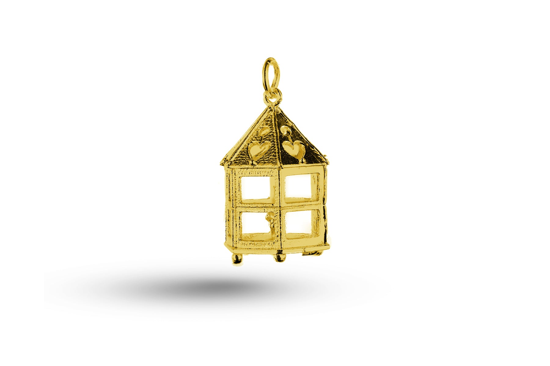 Yellow gold Hexagon Lantern charm.