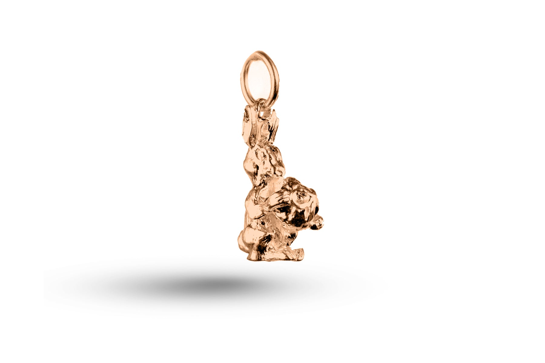 Rose gold Rabbit and Easter Egg charm.