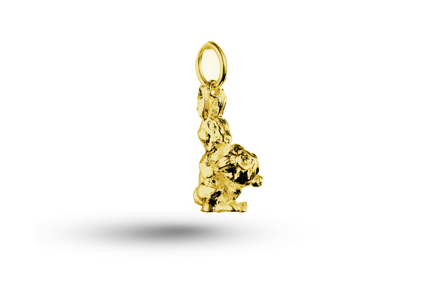 Yellow gold Rabbit and Easter Egg charm.