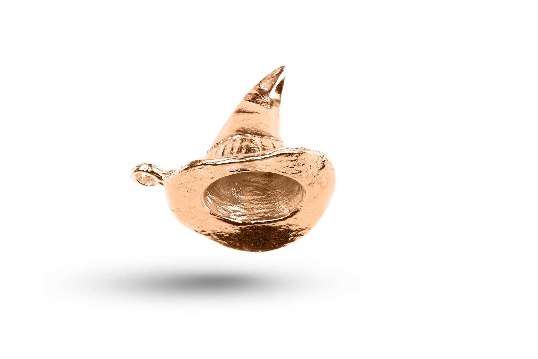 Rose gold Witches Hat charm.