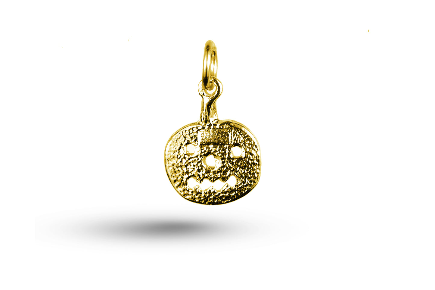 Yellow gold Halloween Pumpkin charm.