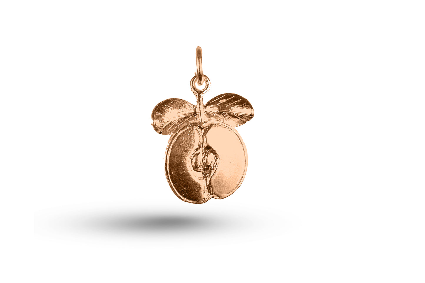 Luxury rose gold Apple half charm.