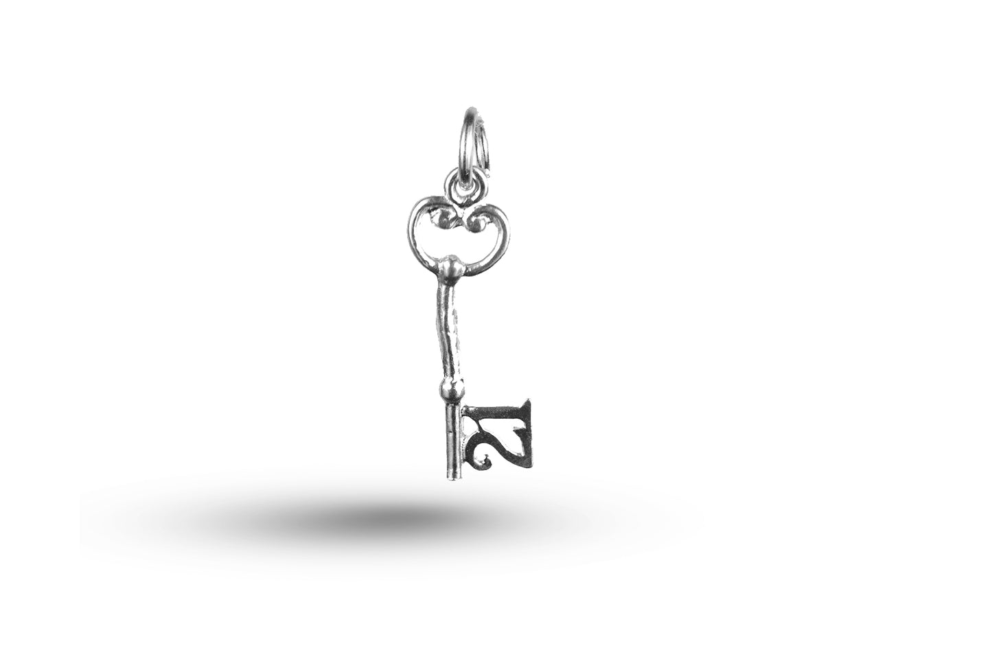 White gold Birthday 21 Key charm.