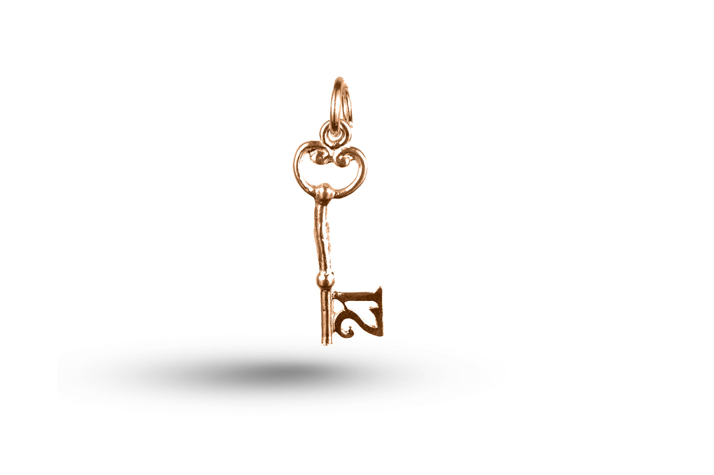 Rose gold Birthday 21 Key charm.