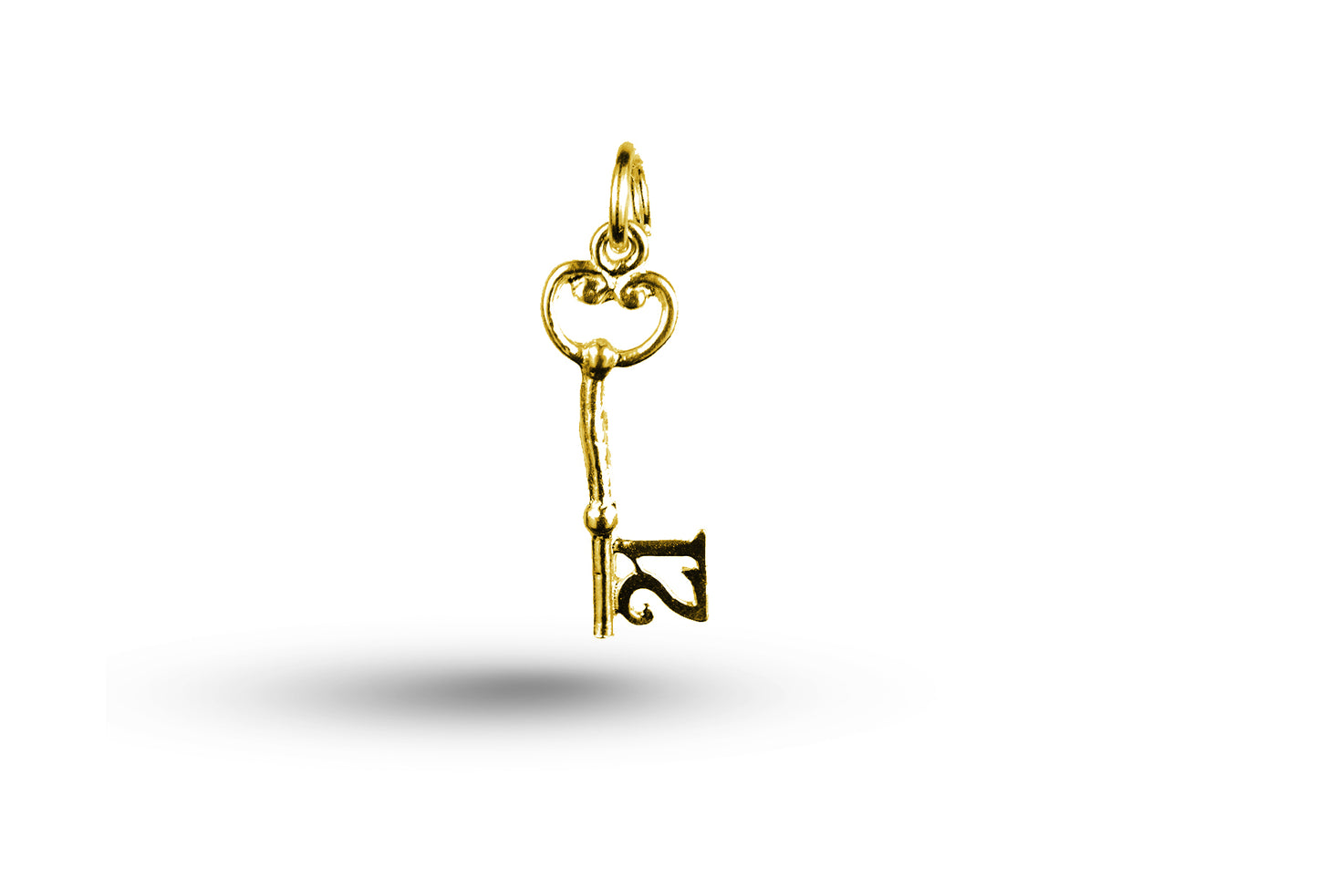 Yellow gold Birthday 21 Key charm.