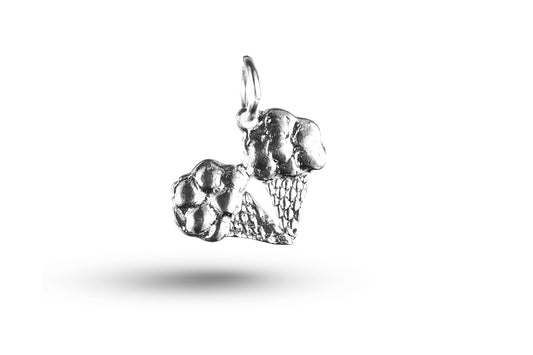 White gold Ice Cream Cones charm.