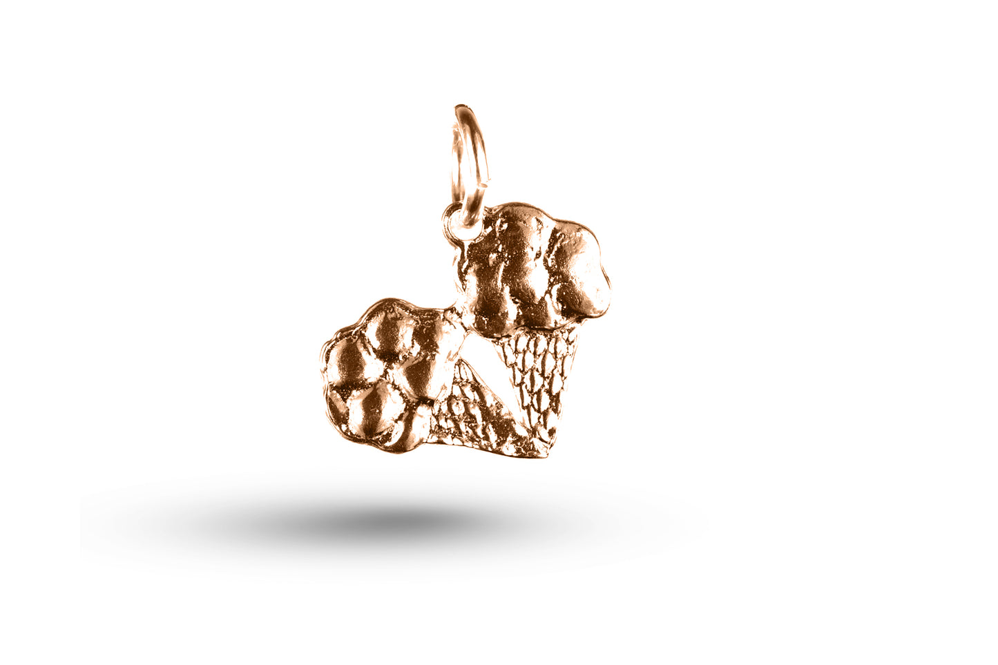 Rose gold Ice Cream Cones charm.