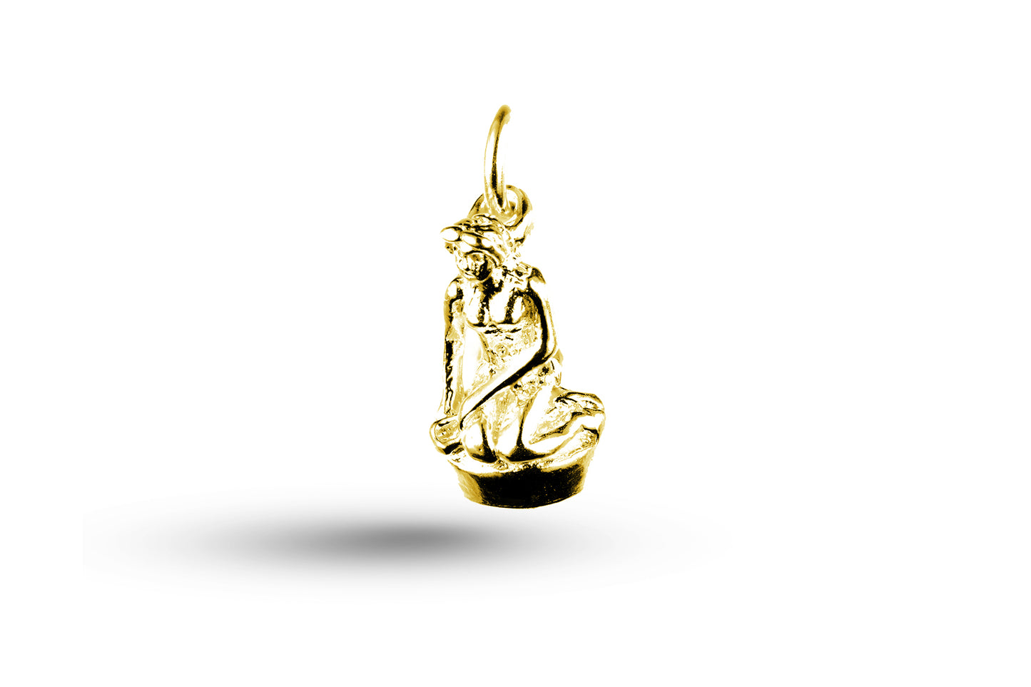 Yellow gold Little Mermaid charm.