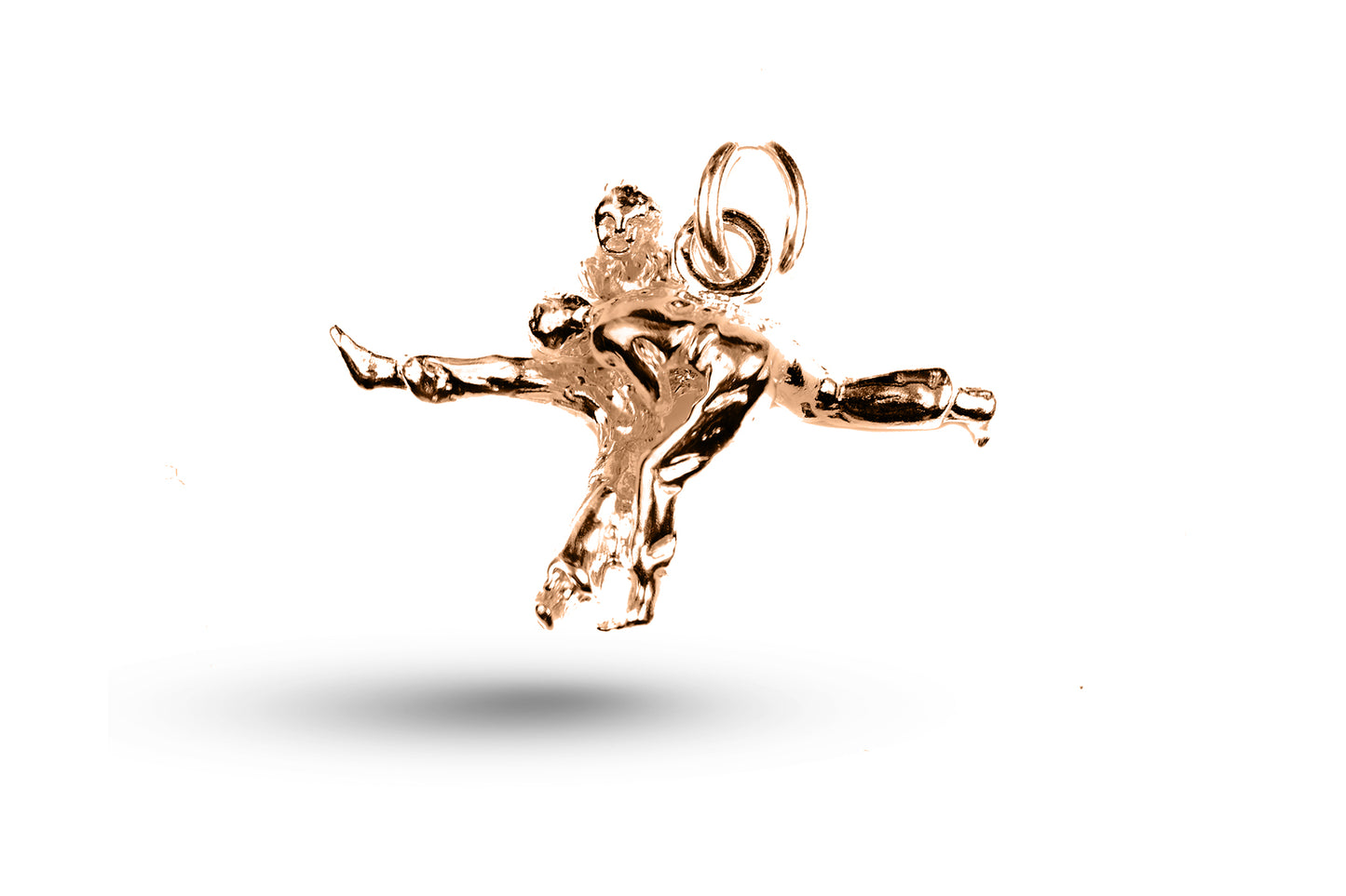 Rose gold Judo charm.