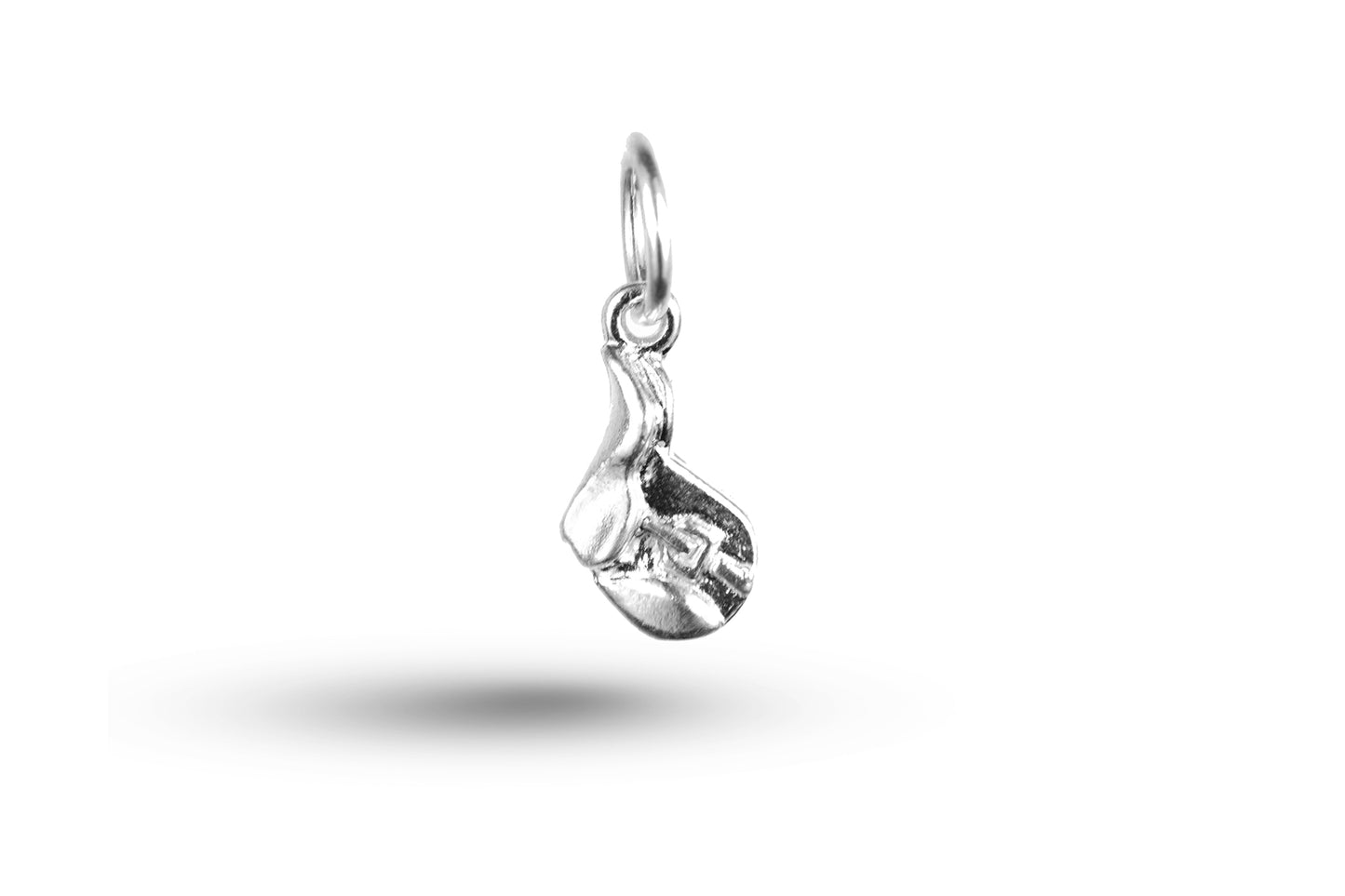 White gold Saddle charm.