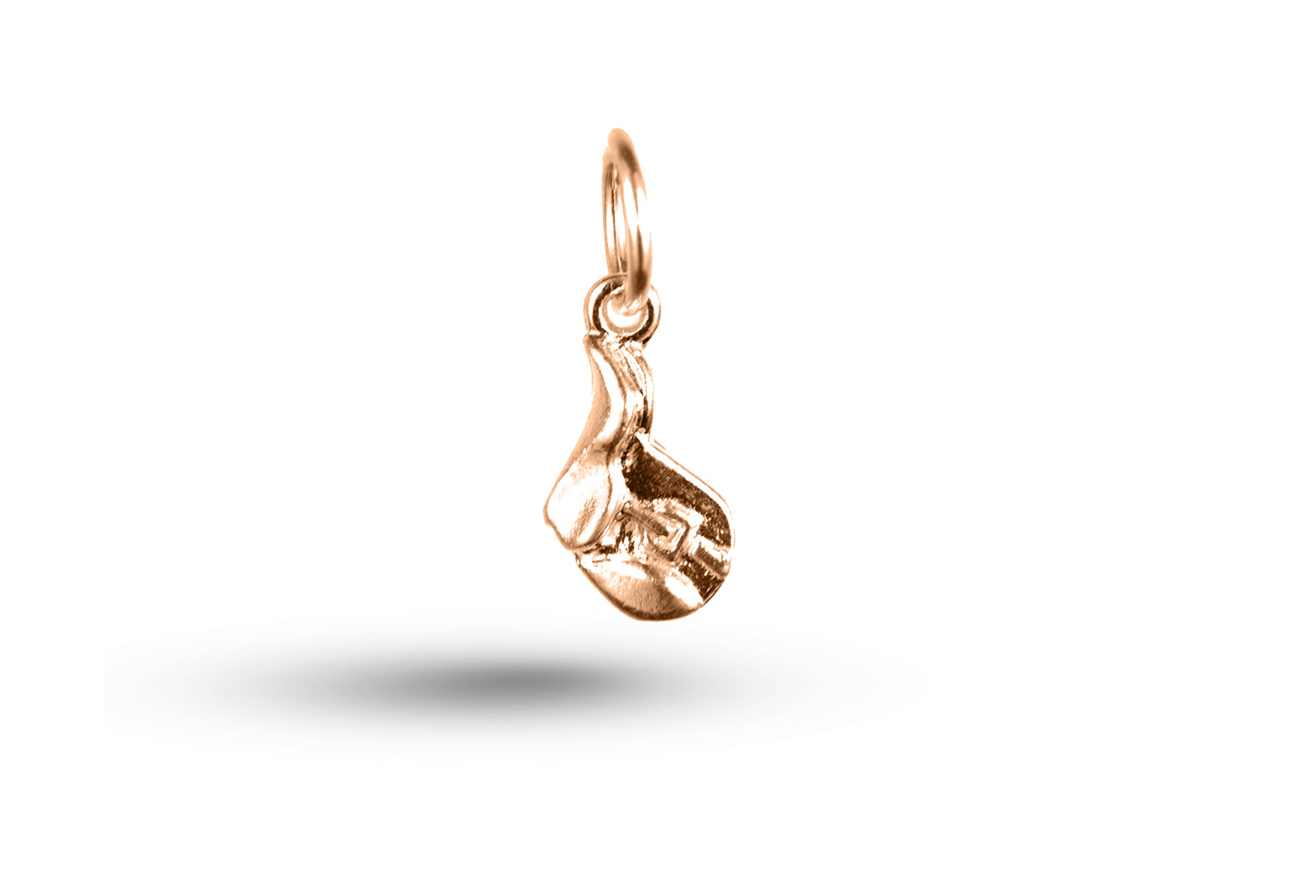 Rose gold Saddle charm.