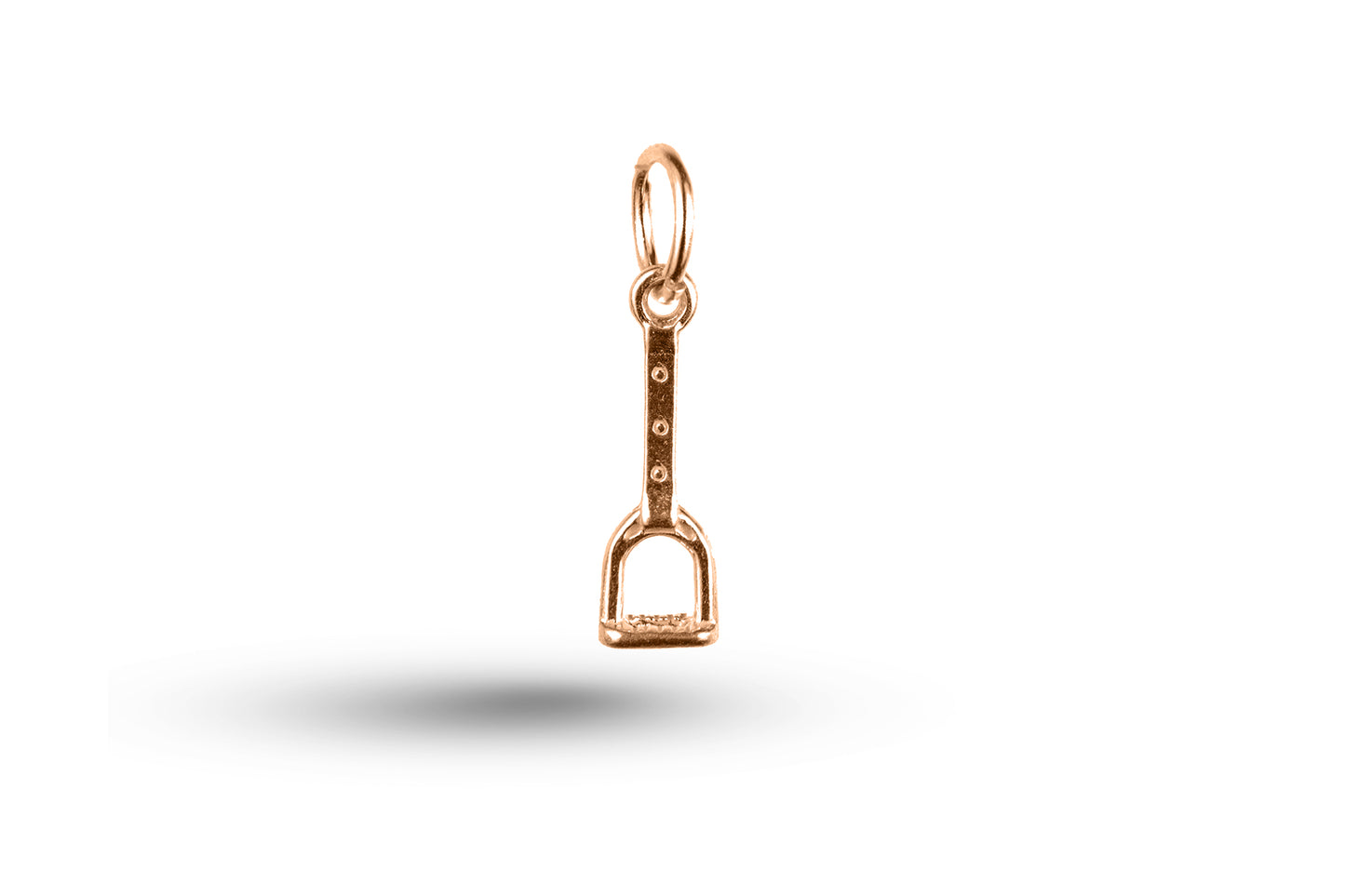 Rose gold Stirrup charm.