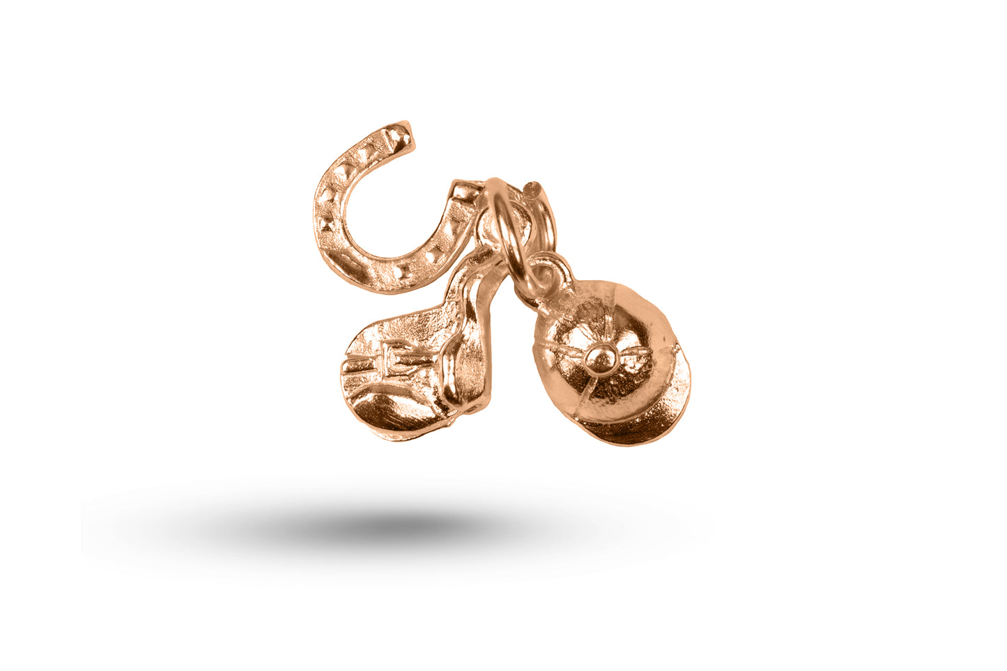Rose gold Riding Set charm.