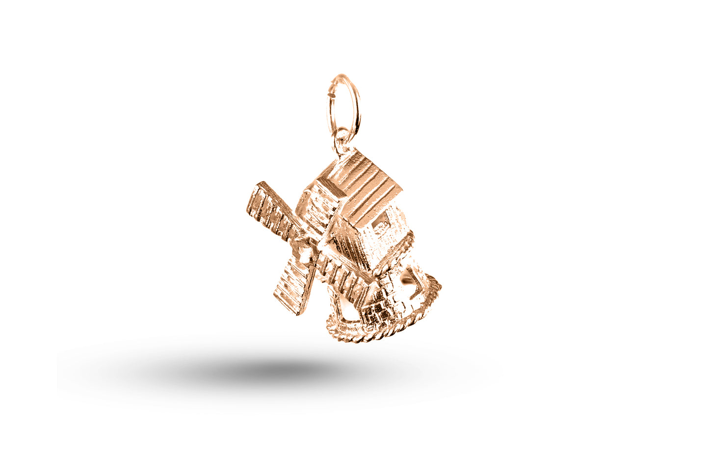 Rose gold Windmill charm.