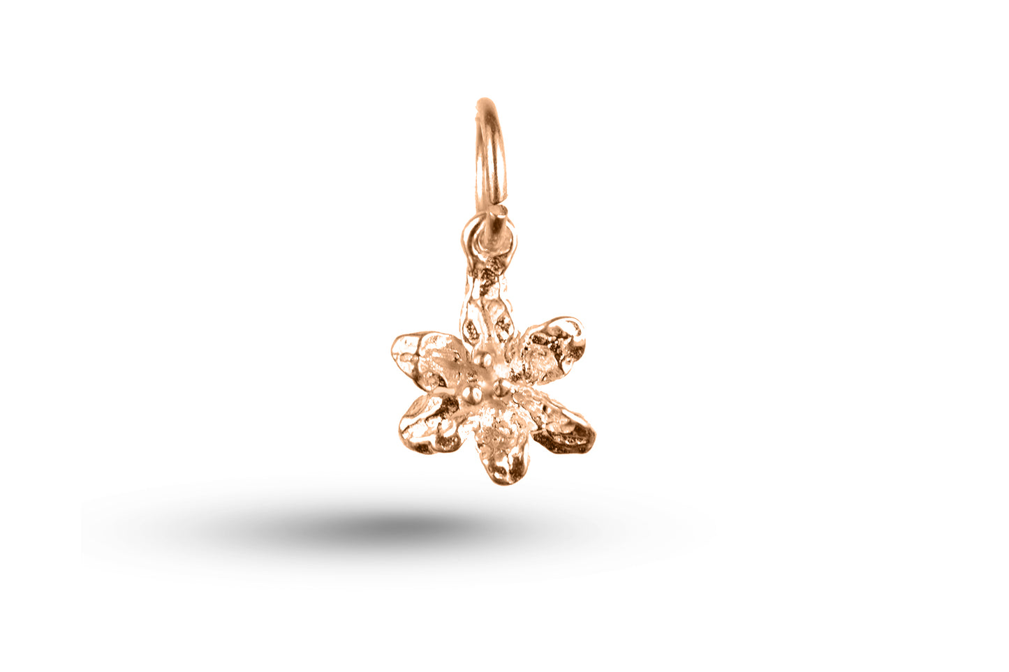 Rose gold Daffodil Flower Head charm.