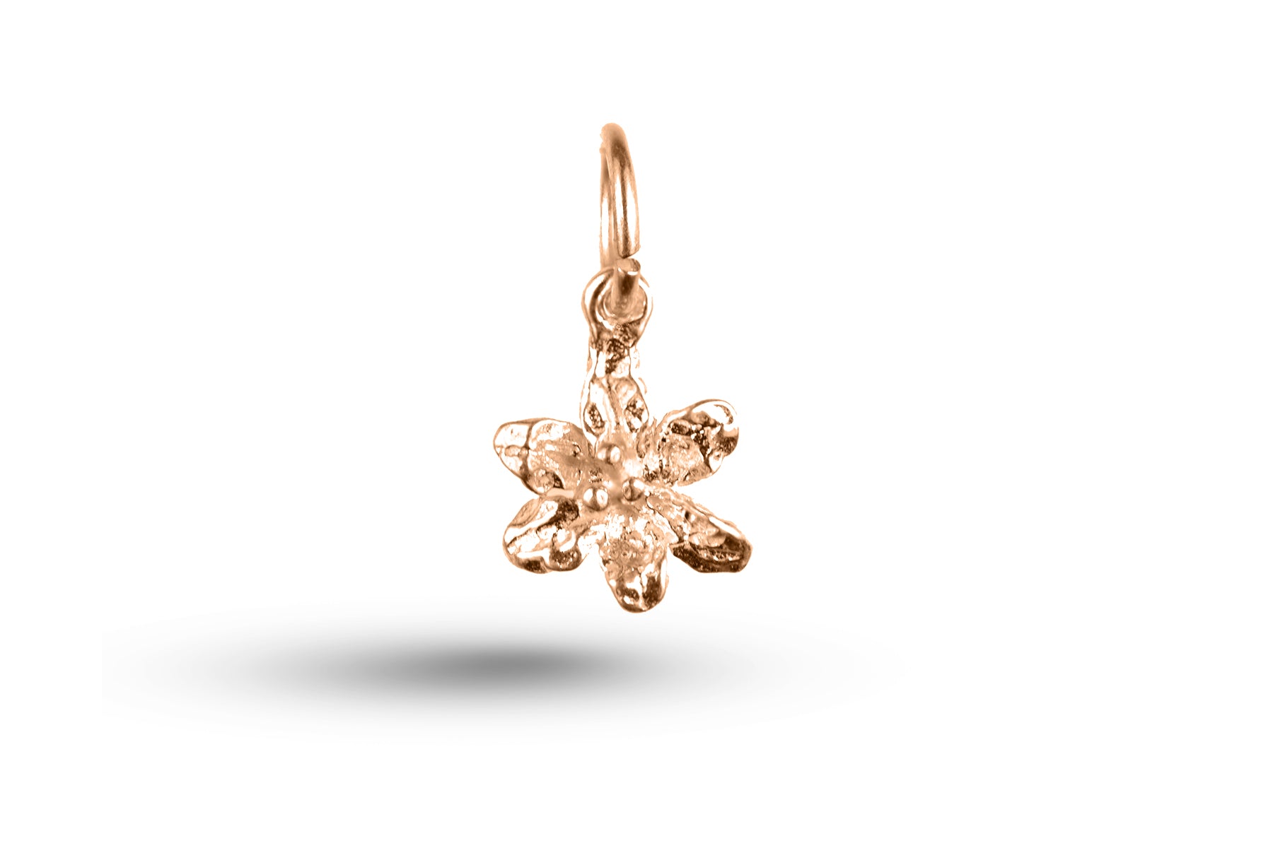 Rose gold Daffodil Flower Head charm.