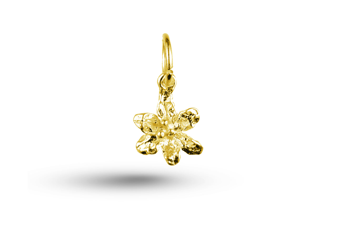 Yellow gold Daffodil Flower Head charm.